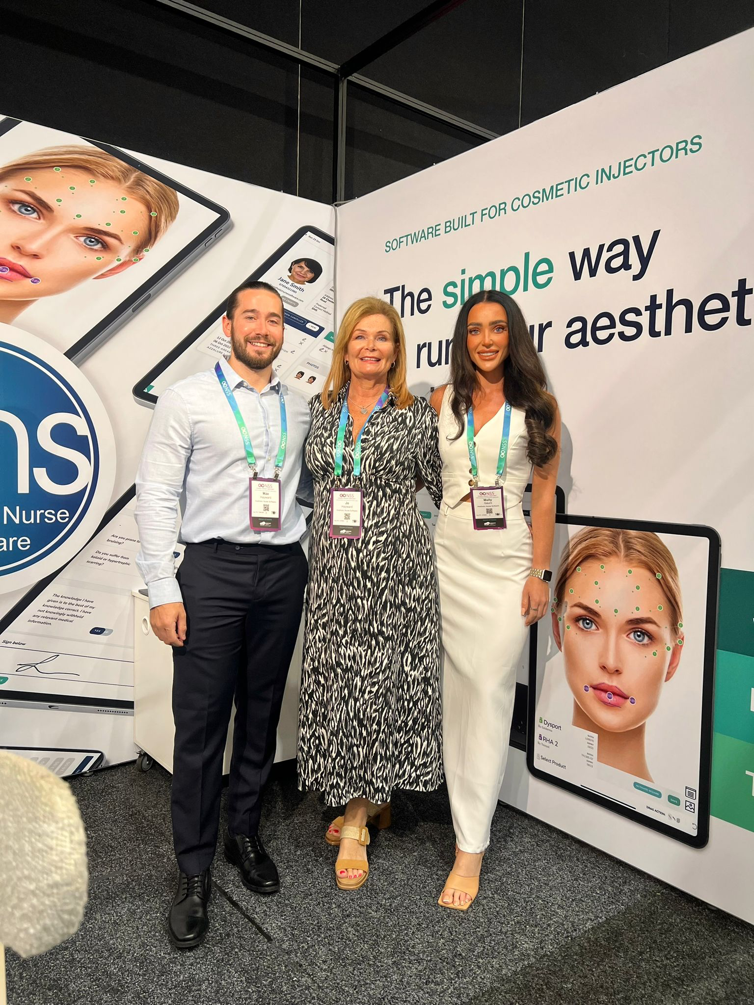 Image of Molly, Jo and Max (Aesthetic Nurse Software) at Non Surgical Symposium